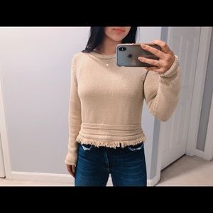 Tan woven sweater